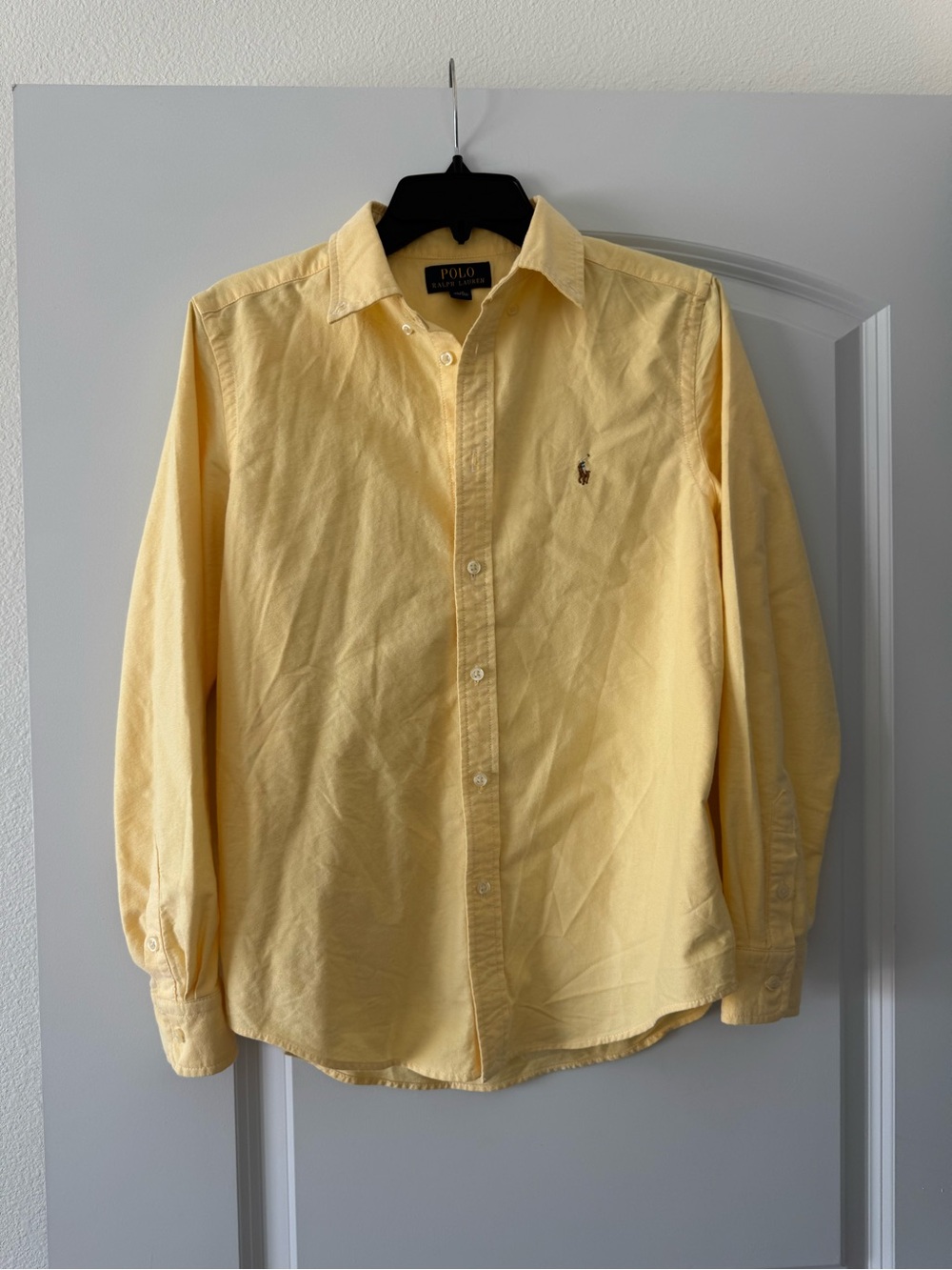 100% Cotton Ralph Lauren Yellow Button Down Top